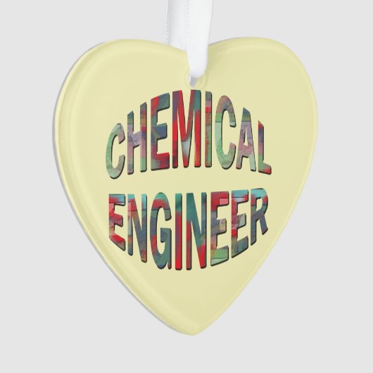 Bulging Chemical Engineer Text Ornament (Vorderseite)