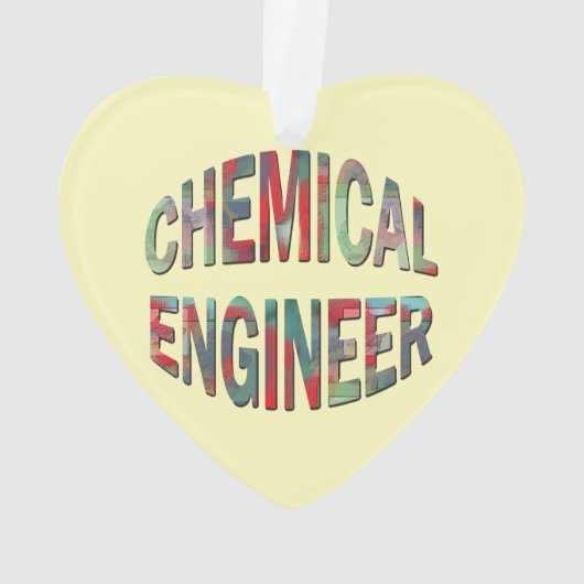 Bulging Chemical Engineer Text Ornament (Rückseite)