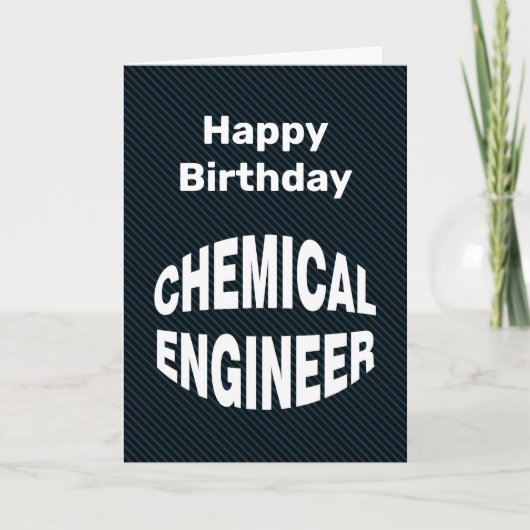 Bulging Chemical Engineer TextGeburtstagskarte Karte (Vorderseite)