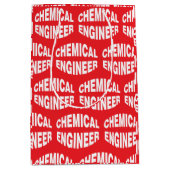 Bulging White Chemical Engineer Text Mittlere Geschenktüte (Vorderseite)