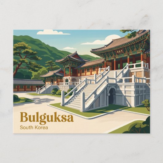 Bulguksa-Tempel Südkorea Postkarte (Vorderseite)