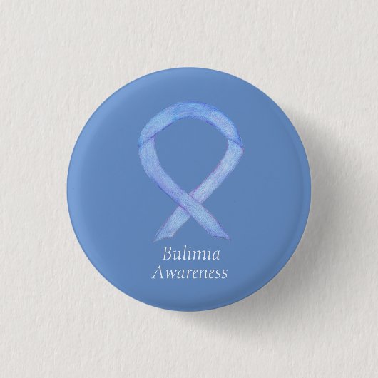 Bulimia Awareness Periwinkle Ribbon Custom Buttons (Vorderseite)