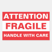 Bulk Attention Fragile Stickers (Handle with Care) (Vorderseite)