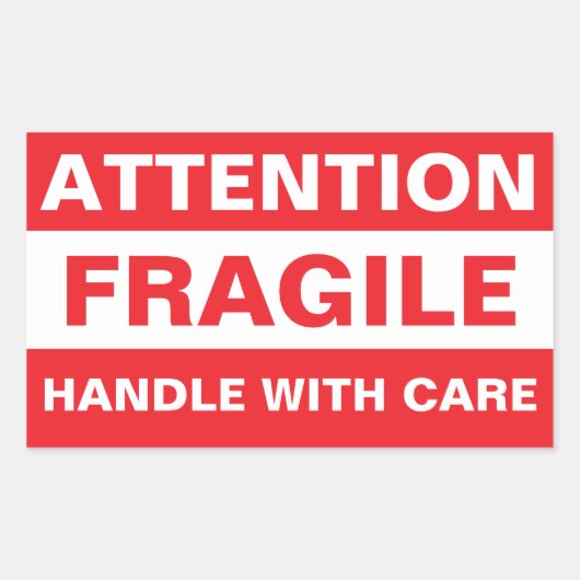 Bulk Attention Fragile Stickers (Handle with Care) (Vorderseite)