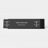 Bulk Attorney Office Modernes Desk Name Teller Schreibtischnamensplakette (Vorderseite )