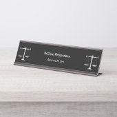Bulk Attorney Office Modernes Desk Name Teller Schreibtischnamensplakette (Vorderseite )