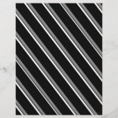Bulk B&W Diagonal Stripes Scrapbook Pages Flyer (Hinten)