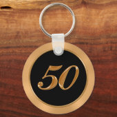 BULK bilap 50 Schlüsselanhänger zum Jahrestag Gold (Vorderseite)