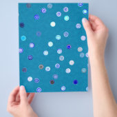 Bulk - Blue Twisty Polka Dot Spiral Scrap Paper Flyer (Hand)
