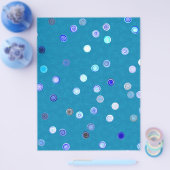 Bulk - Blue Twisty Polka Dot Spiral Scrap Paper Flyer (Einzeln)
