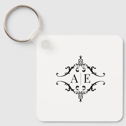 Bulk-Gastgeschenk Hochzeit - Custom Monogram Schlüsselanhänger (Vorderseite)