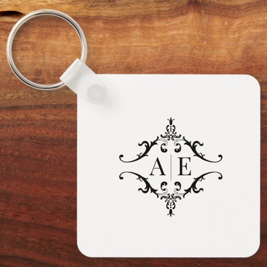 Bulk-Gastgeschenk Hochzeit - Custom Monogram Schlüsselanhänger (Vorderseite)