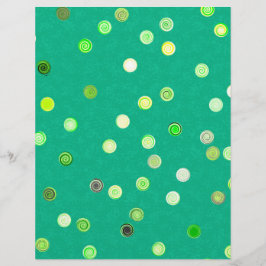 Bulk - Green Twisty Polka Dot Spiral Scrap Paper Flyer