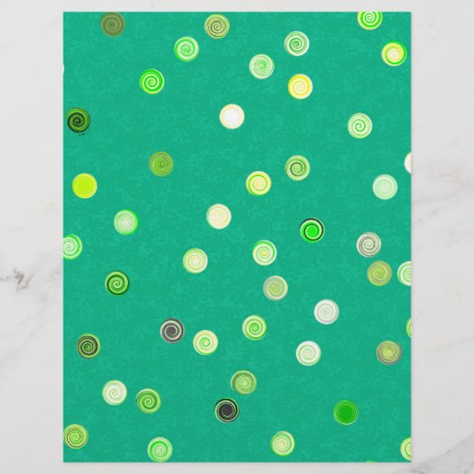 Bulk - Green Twisty Polka Dot Spiral Scrap Paper Flyer (Vorne)