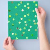 Bulk - Green Twisty Polka Dot Spiral Scrap Paper Flyer (Hand)