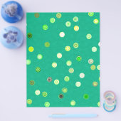 Bulk - Green Twisty Polka Dot Spiral Scrap Paper Flyer (Einzeln)