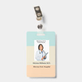 Bulk Medical Staff Basic Foto ID Abzeichen Ausweis (Rückseite mit Clip)