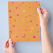 Bulk - Orange Twisty Polka Dot Spiral Scrap Paper Flyer (Hand)