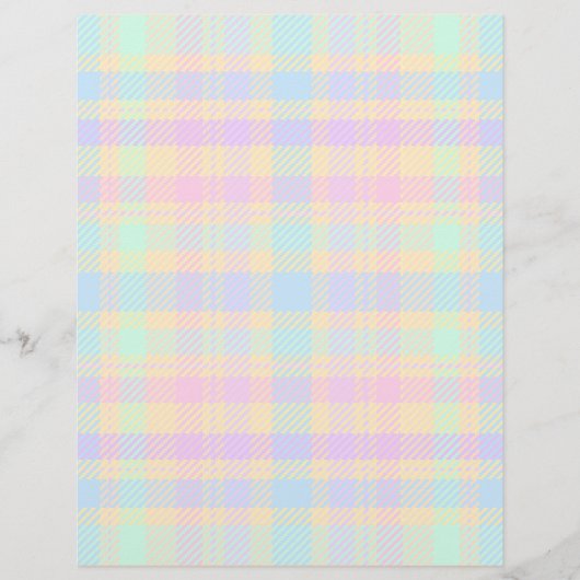 Bulk - Ostern Pastell Karo Scrapbook Papier (Vorne)