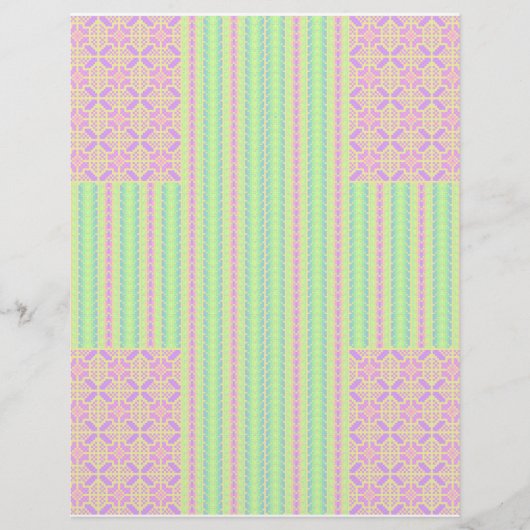 Bulk - Ostern Pastell Kreuz Scrapbook Papier (Vorne)