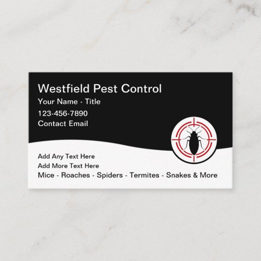 Bulk Pest Control Business Card Template Visitenkarte (Vorderseite)