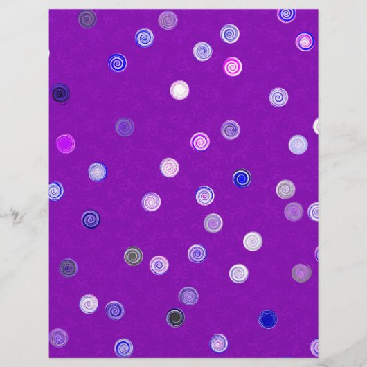 Bulk - Purple Twisty Polka Dot Spiral Scrap Paper Flyer (Vorne)