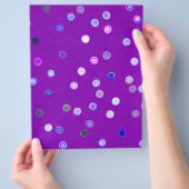 Bulk - Purple Twisty Polka Dot Spiral Scrap Paper Flyer (Hand)