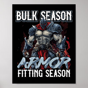 Bulk-Saison-Rüstungsanpassung-Saison-Fitnessstudio Poster