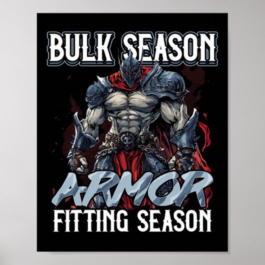 Bulk-Saison-Rüstungsanpassung-Saison-Fitnessstudio Poster (Vorne)