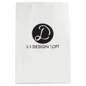 Bulk Tradeshow Custom Business Logo Werbung Mittlere Geschenktüte (Vorderseite)