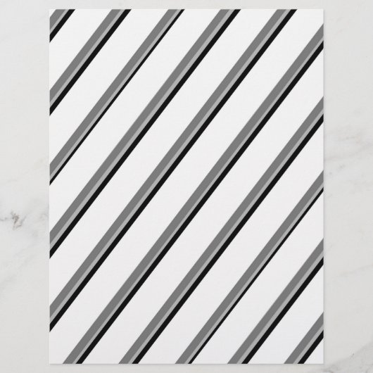 Bulk W&B Diagonal Stripes Scrapbook Pages Flyer (Vorne)