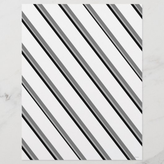 Bulk W&B Diagonal Stripes Scrapbook Pages Flyer (Hinten)