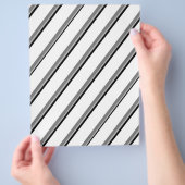 Bulk W&B Diagonal Stripes Scrapbook Pages Flyer (Hand)