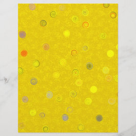Bulk - Yellow Twisty Polka Dot Spiral Scrap Paper Flyer