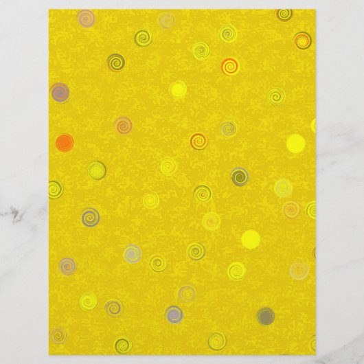 Bulk - Yellow Twisty Polka Dot Spiral Scrap Paper Flyer (Vorne)