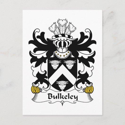 Bulkeley Familienwappen Postkarte (Vorderseite)