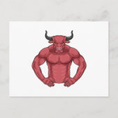 Bull als Bodybuilder extrem Postkarte (Vorderseite)