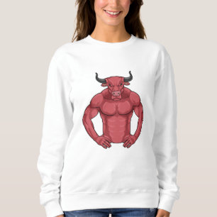 Bull als Bodybuilder extrem Sweatshirt