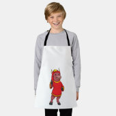 Bull als Feuerwehrmann mit Helm Schürze (Getragen)