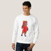 Bull als Feuerwehrmann mit Helm Sweatshirt (Vorne ganz)