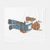 Bull als Handyman mit Hammer Fleecedecke (Vorderseite (Horizontal))