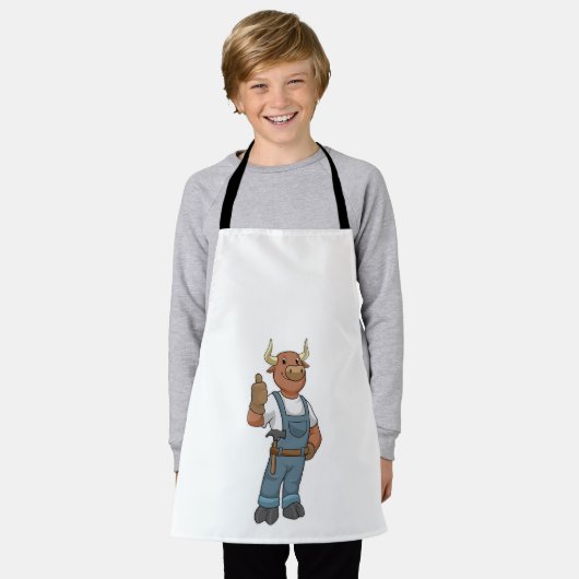 Bull als Handyman mit Hammer Schürze (Getragen)