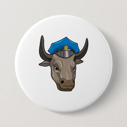 Bull als Polizeibeamte Button (Vorderseite)