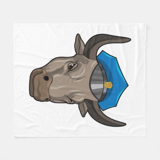 Bull als Polizeibeamte Fleecedecke (Vorderseite (Horizontal))