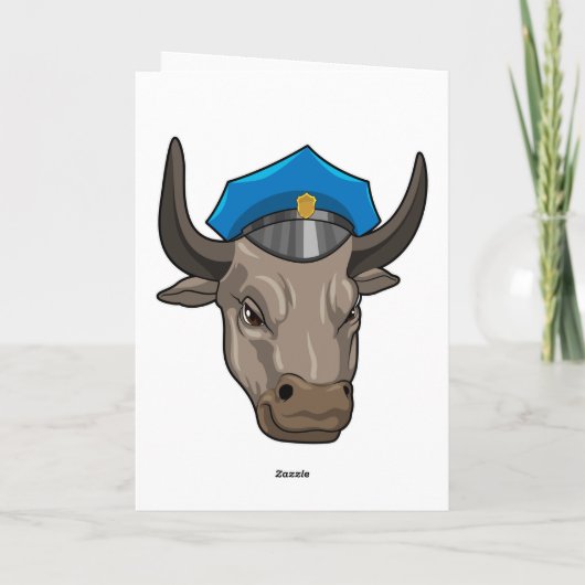 Bull als Polizeibeamte Karte (Rückseite)