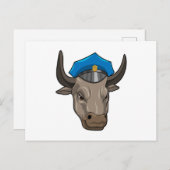 Bull als Polizeibeamte Postkarte (Vorne/Hinten)