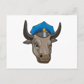 Bull als Polizeibeamte Postkarte (Vorderseite)