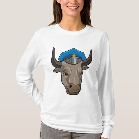 Bull als Polizeibeamte T-Shirt (Vorderseite)