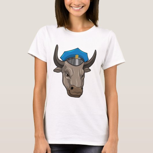 Bull als Polizeibeamte T-Shirt (Vorderseite)