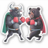 Bull and Bear Aufkleber (Vorderseite)